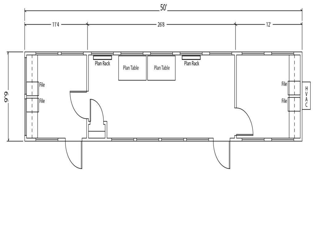 Portable Office Trailers | 10 x 50 