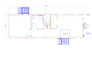 12 x 50 Sales Office with 1 Restroom and 1 Private Office