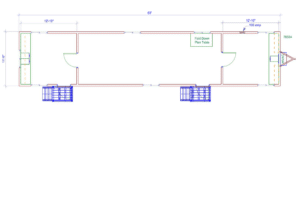 12 x 60 Mobile Office with 2 Private Offices and 1 Main Office