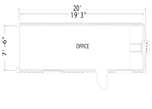 20′ Ground Level Office Container All Office