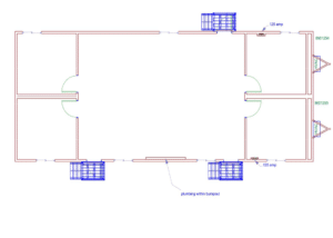 24 x 64 Modular Building with 4 Private Offices and 1 Main Office