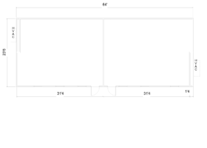24 x 68 Modular Classroom with 2 Private Classrooms