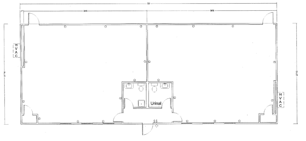 28 x 76 Modular Classroom with 2 Private Classrooms and 2 Restrooms