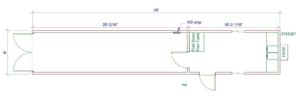 45’ Ground Level Office Storage Combo