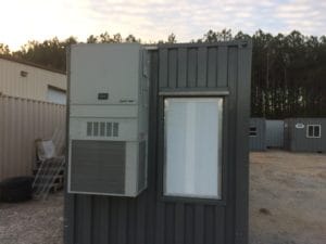 Ground level office construction side HVAC Air conditioning