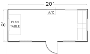 8 x 24 Mobile Office with 1 Private Office with BARD HVAC