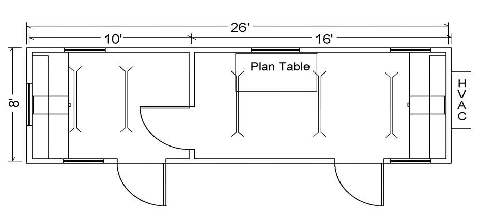 8 x 30 Mobile Office 1 Main office 1 Private Office