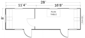 8 x 32 Mobile Office with 1 Private Office and 1 Main Office