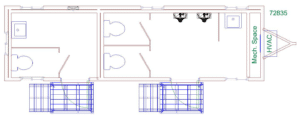 8 x 32 Mobile Restroom 2 Restrooms