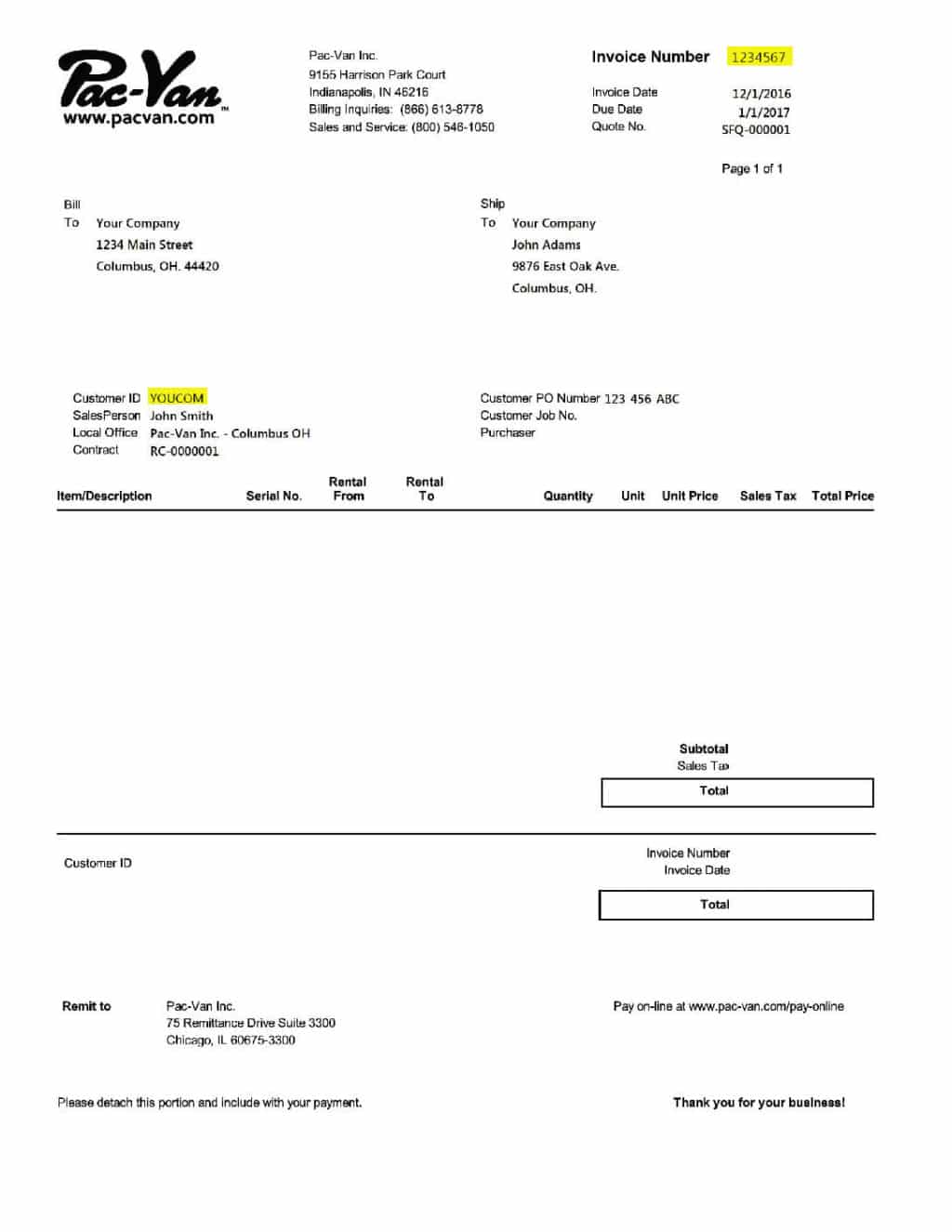 payment made easy pac van payment online
