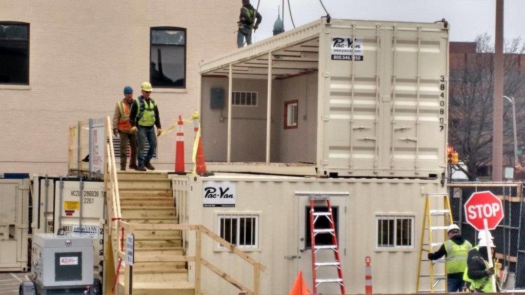 Ground Level Office Containers, Office Containers, Container Offices