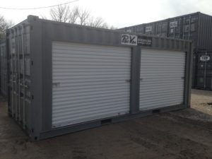 20' Storage Container Two 8' Roll-Up Doors