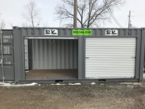 20' Storage Container with Two 6'6"x8' Doors Installed