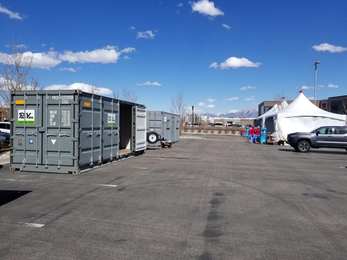 Pac-Van Storage Container for COVID-19 Testing Site in Utah