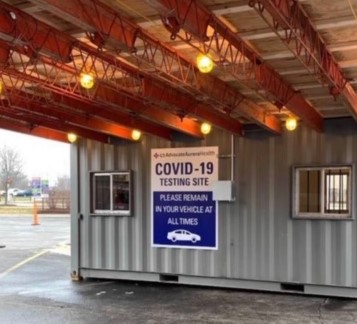 Pac-Van Portable Office Container for COVID-19 Testing Site 